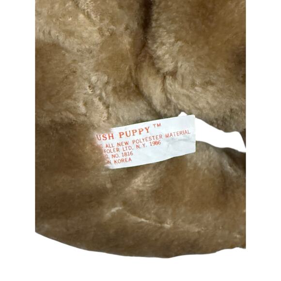 vintage bulldog bully Plush Shar Pei Brown Puppy Dog Wrinkles Stuffed Animal - Picture 5 of 5